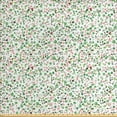thumbnail image 1 of Leaves Upholstery Fabric by the Yard, Flourishing Nature Theme with Fresh Foliage Flower Blooms and Sparrows, Decorative Fabric for DIY and Home Accents, Green Pink Olive Green by Ambesonne, 1 of 4