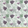 thumbnail image 1 of Ambesonne Leaves Fabric by the Yard Upholstery, Tropical Botany Design, 5 Yards, Eggplant Green Grey, 1 of 4