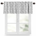 thumbnail image 1 of Leaves Valances for Windows Watercolor Abstract Black Floral Leaf Stripes Valance Curtains Rod Pocket Bathroom Small Window Treatments for Kitchen Living Room Bedroom, 54"x18", 1 of 7