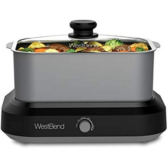 Leaves Versatility 5 qt Slow Cooker-Crock Silver