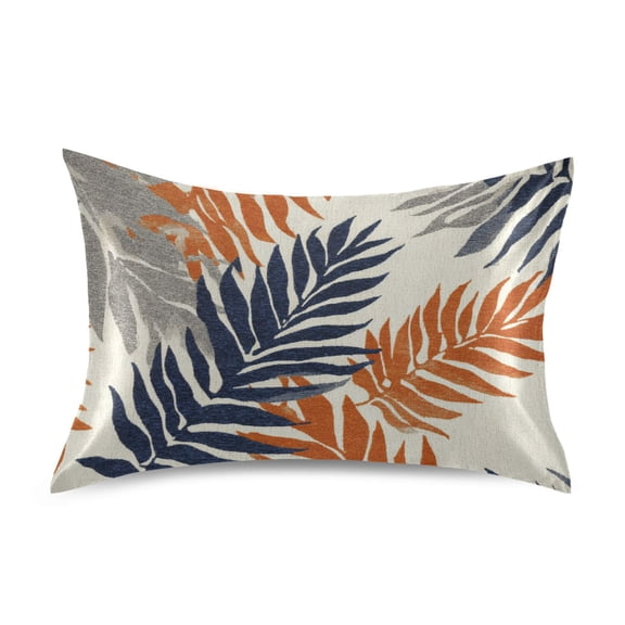 Leaves Vintage Satin Pillowcase Envelope Design Pillow Covers 1 Pack King Size 20" x 40"