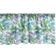 thumbnail image 1 of Ambesonne Leaves Valance Pack of 2, Ornate Nature Illustration, 54"X18", Green Blue White, 1 of 3