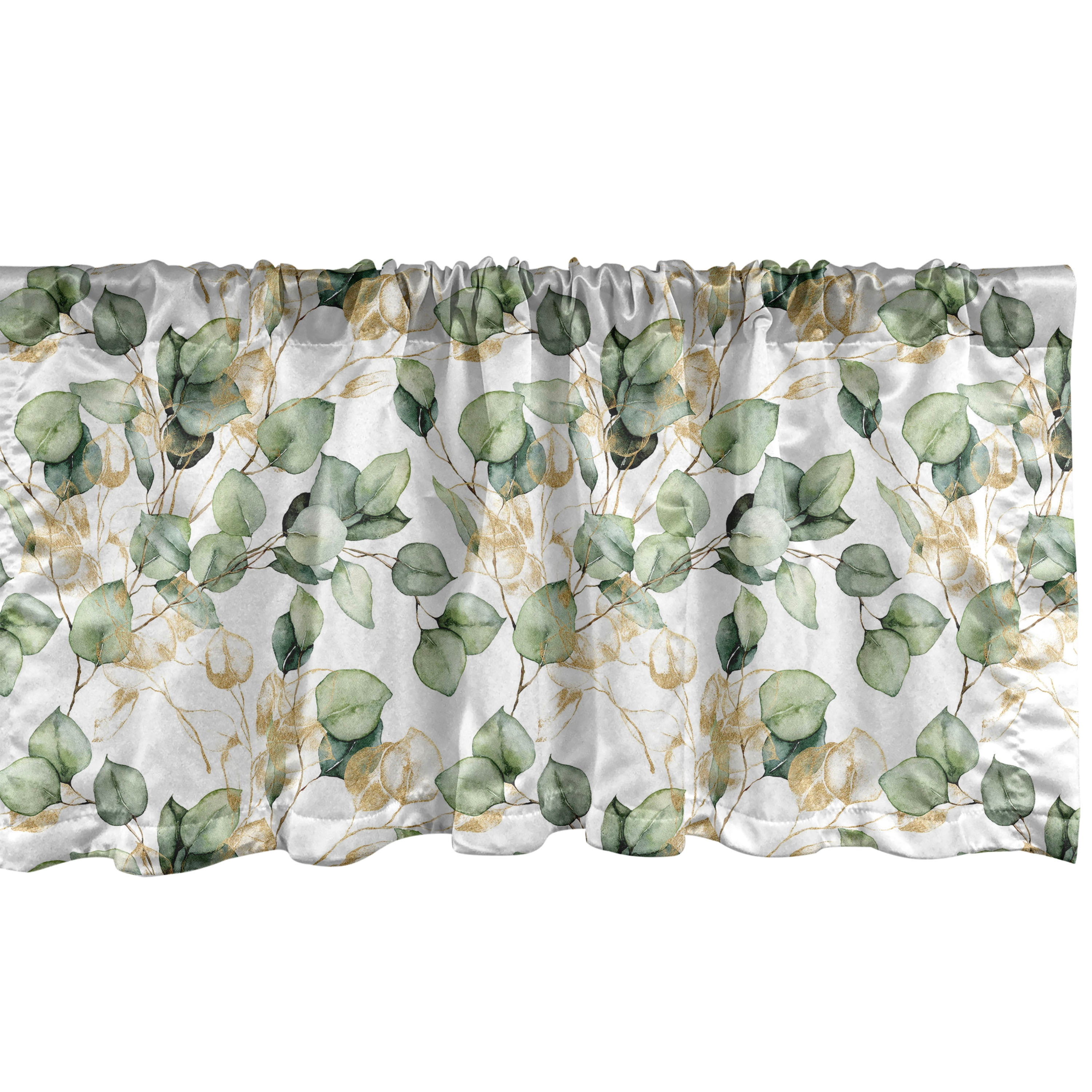 Leaves Window Valance, Tropical Eucalyptus Branches Botanical ...
