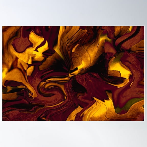 Leaves With The Bright Lights Of Autumn Poster Wall Art, Modern Wall Decor For Living Room Bedroom, 24x36 UNFRAMED