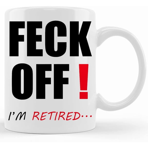 Leaving Gifts Ideas Joke Funny Retirement Gift Mugs For Work Colleagues Friends Him Her Boss Feck Off!, Ceramic Novelty Coffee Mugs 11oz, 15oz Mug, Tea Cup, Gift Present Mug For Birthday