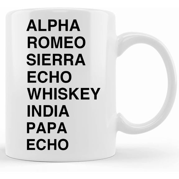 Leaving Gifts Ideas Joke Funny Retirement Gift Mugs For Work Colleagues Friends Him Her Boss Nato Phonetic Alphabet 36, Ceramic Novelty Coffee Mugs 11oz, 15oz Mug, Tea Cup, Gift Present