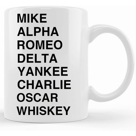 Leaving Gifts Ideas Joke Funny Retirement Gift Mugs For Work Colleagues Friends Him Her Boss Nato Phonetic Alphabet 49, Ceramic Novelty Coffee Mugs 11oz, 15oz Mug, Tea Cup, Gift Present