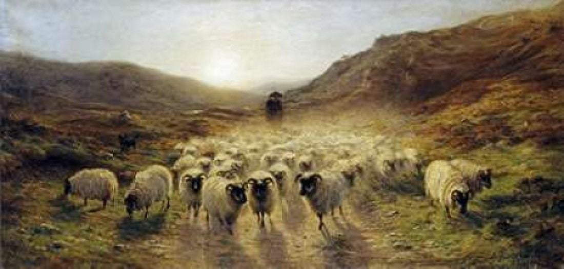 Leaving The Hills Canvas Art - Joseph Farquharson (24 x 48)