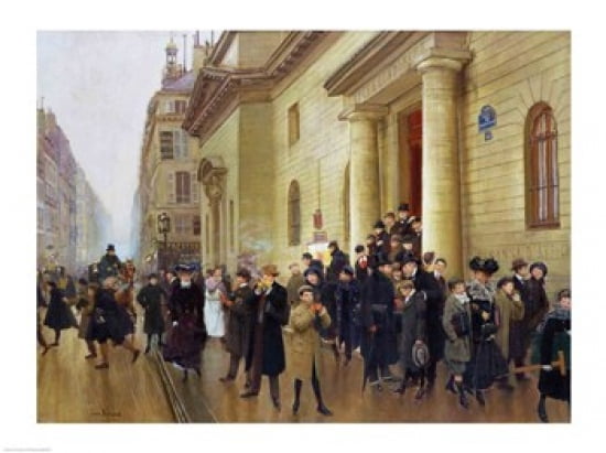 Leaving the Lycee Condorcet 1903 Canvas Art - Jean Beraud (24 x 18)