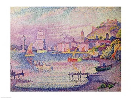 Leaving the Port of Saint-Tropez 1902 Canvas Art - Paul Signac (24 x 18)