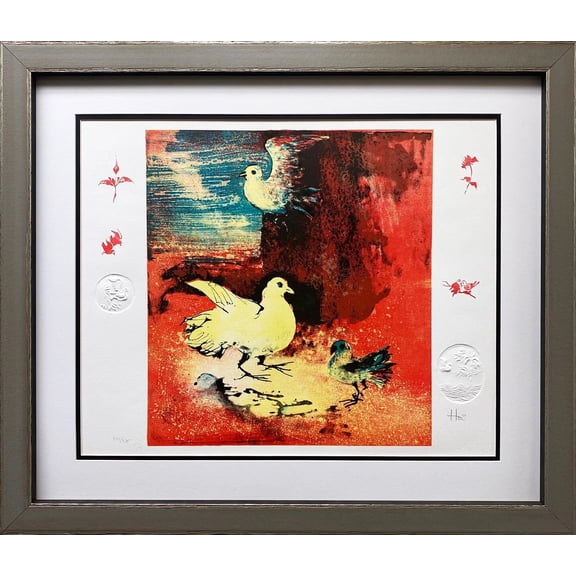 Lebadang Hoi "Birds in Paradise" Hand Signed Limited Edition Lithograph Intaglio Generic