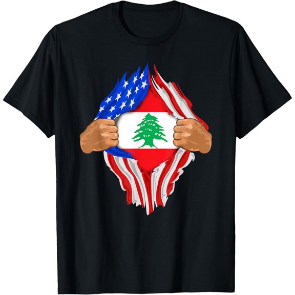 Lebanese Blood Inside Me T-Shirt | Lebanon Flag Gift T-Shirt