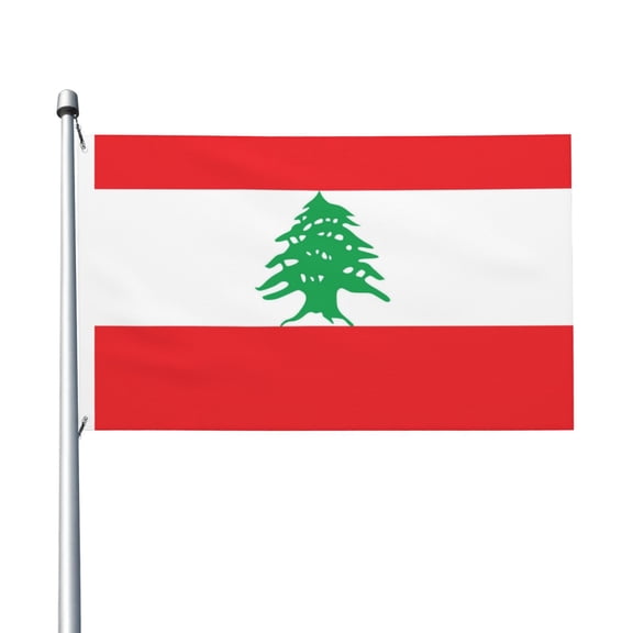 Lebanese Flag Flag Flag 3x5ft Double-Sided Printing Indoor/Outdoor Decorative Banner National Flag