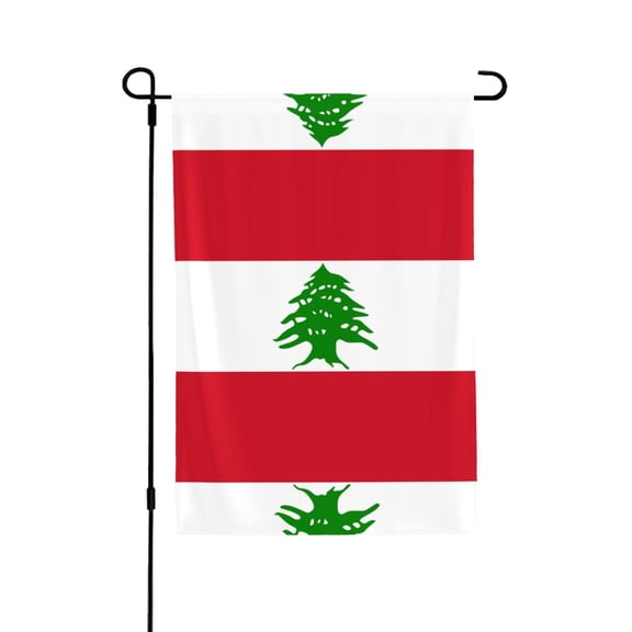 Lebanese-Flag Garden Flag 28x40 Double Sided Large Stained House Yard Flag For Outside Porch Lawn Decor