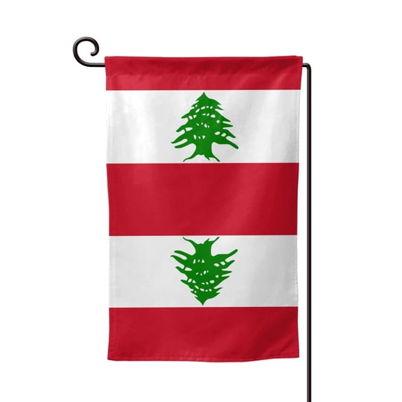 Lebanese-Flag Garden Flag Vertical Double Sided Yard Outdoor Decoration 12.5 x 18 Inch Square