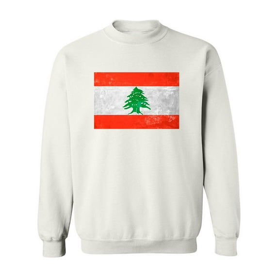 Lebanese Flag Sweatshirt Men -Image by Shutterstock, Male 4X-Large