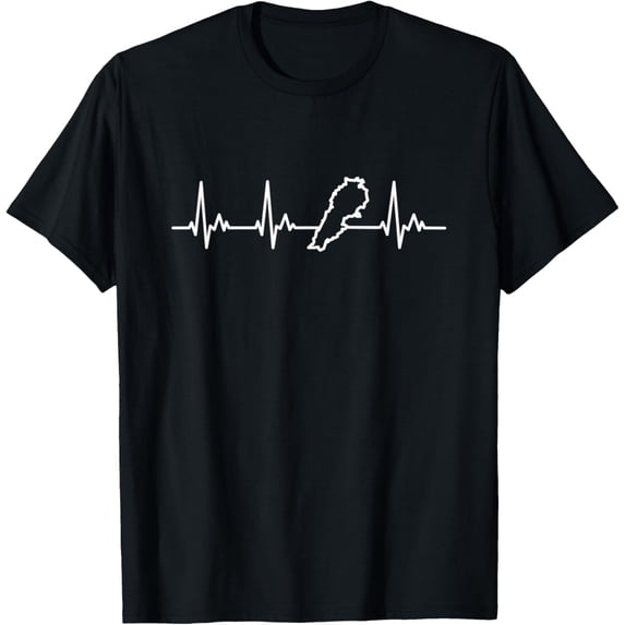 Lebanese Gift Shirt My Heart Beats for Lebanon Men Women T-Shirt