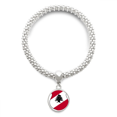 thumbnail image 1 of Lebanon Asia National Emblem Sliver Bracelet Pendant Jewelry Chain Adjustable Bangle, 1 of 3