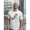 thumbnail image 1 of Lebanon Flag Colorful Splashes T-Shirt Men -Image by Shutterstock, Male Large, 1 of 4