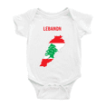 thumbnail image 1 of Lebanon Map Flag Cute Baby Clothes Unisex (White, 18-24 Months), 1 of 5