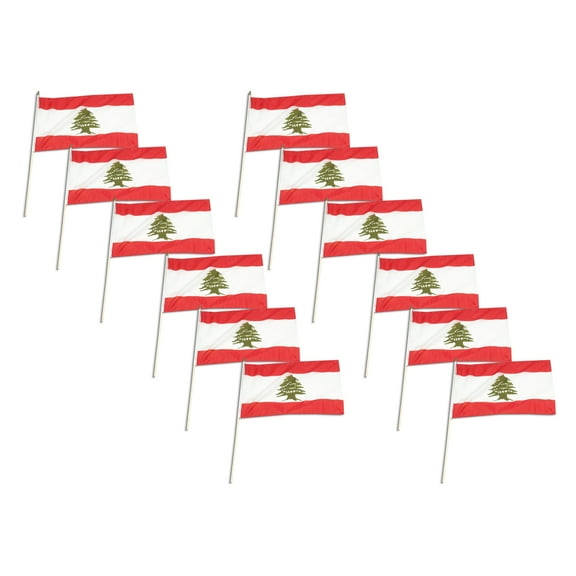 Lebanon flag 12 x 18 inch - 12 PK