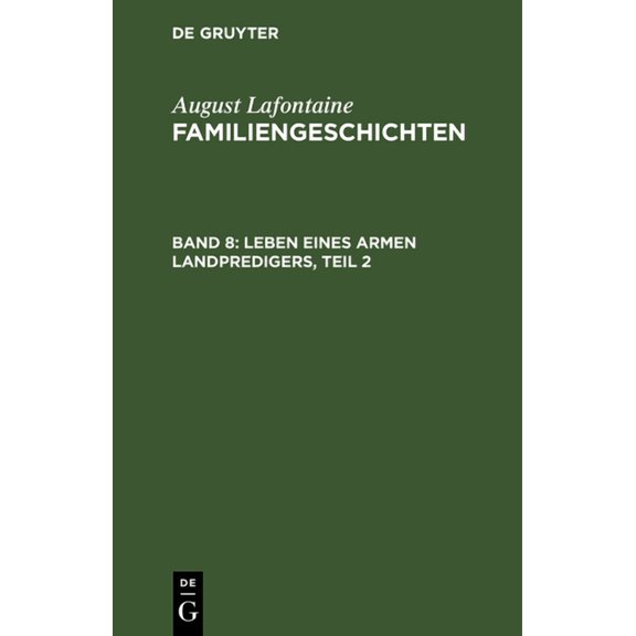 Leben Eines Armen Landpredigers, Teil 2 (Hardcover)