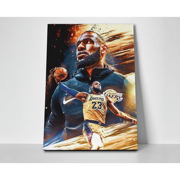 Lebron James Lakers Artwork Poster or Wrapped Canvas