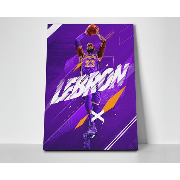 Lebron James Lakers Electric Poster or Wrapped Canvas
