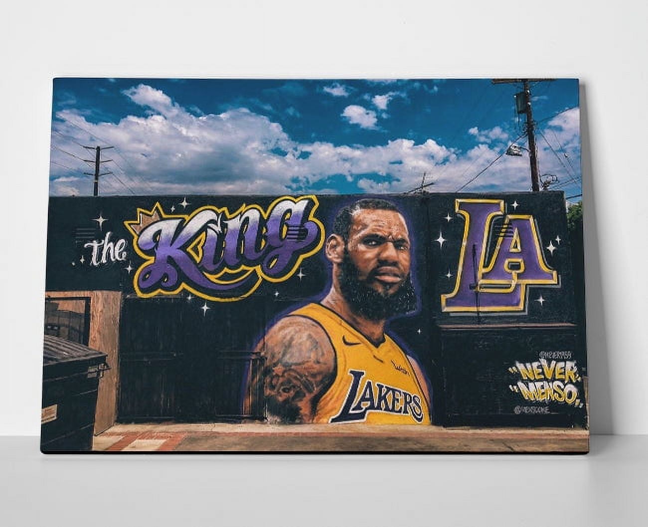 Lebron James Lakers Graffiti Poster or Wrapped Canvas - Walmart.com