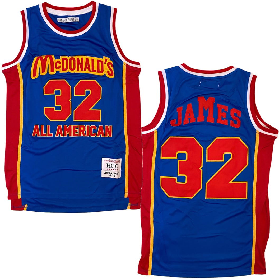 Lebron James Men's Headgear Classics McDonald's All American High School  Basketball Jersey (Medium) 