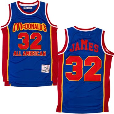 Headgear Classics LeBron James McDonald's All American High School Jersey – Blue – Embroidered