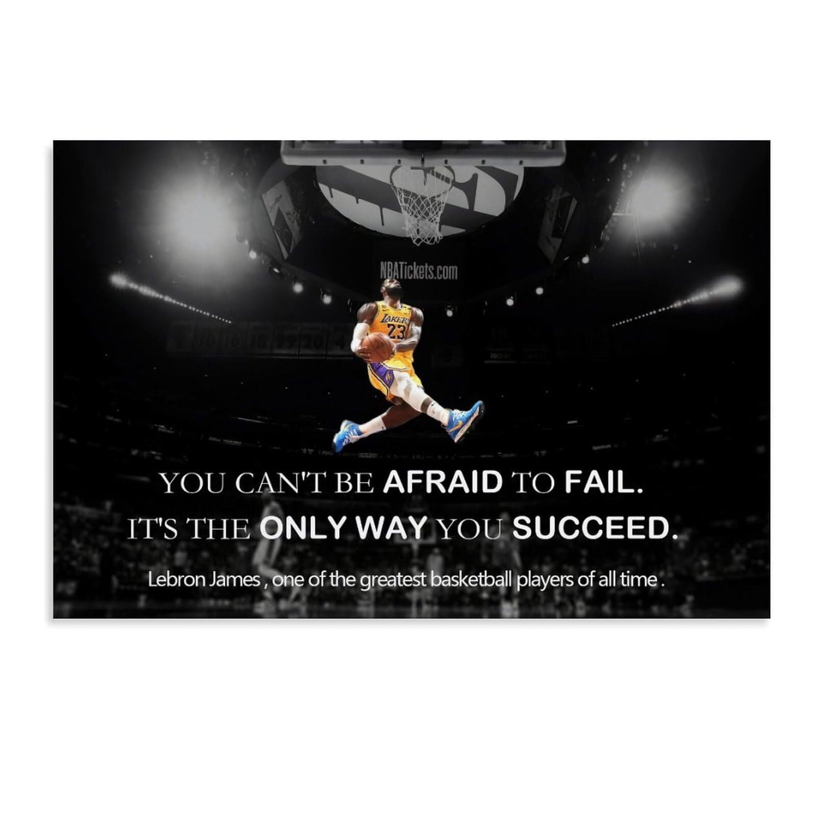 Lebron James Poster Motivational Quote Wall Art Inspirational Quotes  Classroom Posters Mens Basketball Wall Art Posters For Room Aesthetic -  Walmart.com, image size:1600x1600