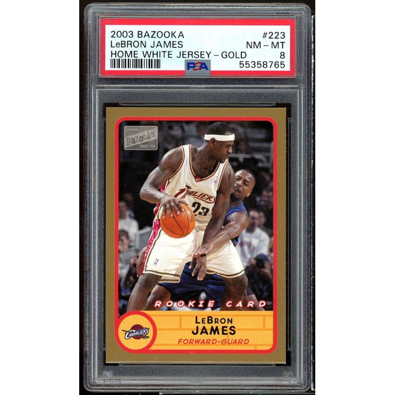 Lebron James Rookie Card 2003-04 Bazooka Home White Jersey