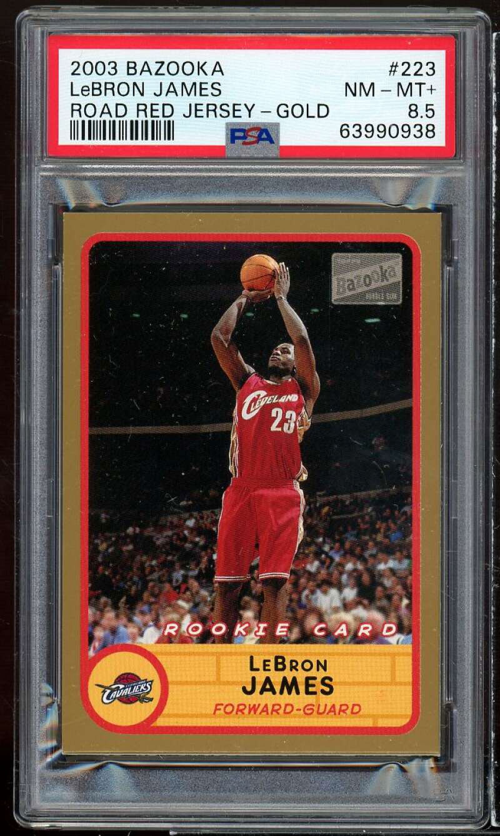 Lebron James Rookie Card 2003-04 Bazooka Road Red Jersey