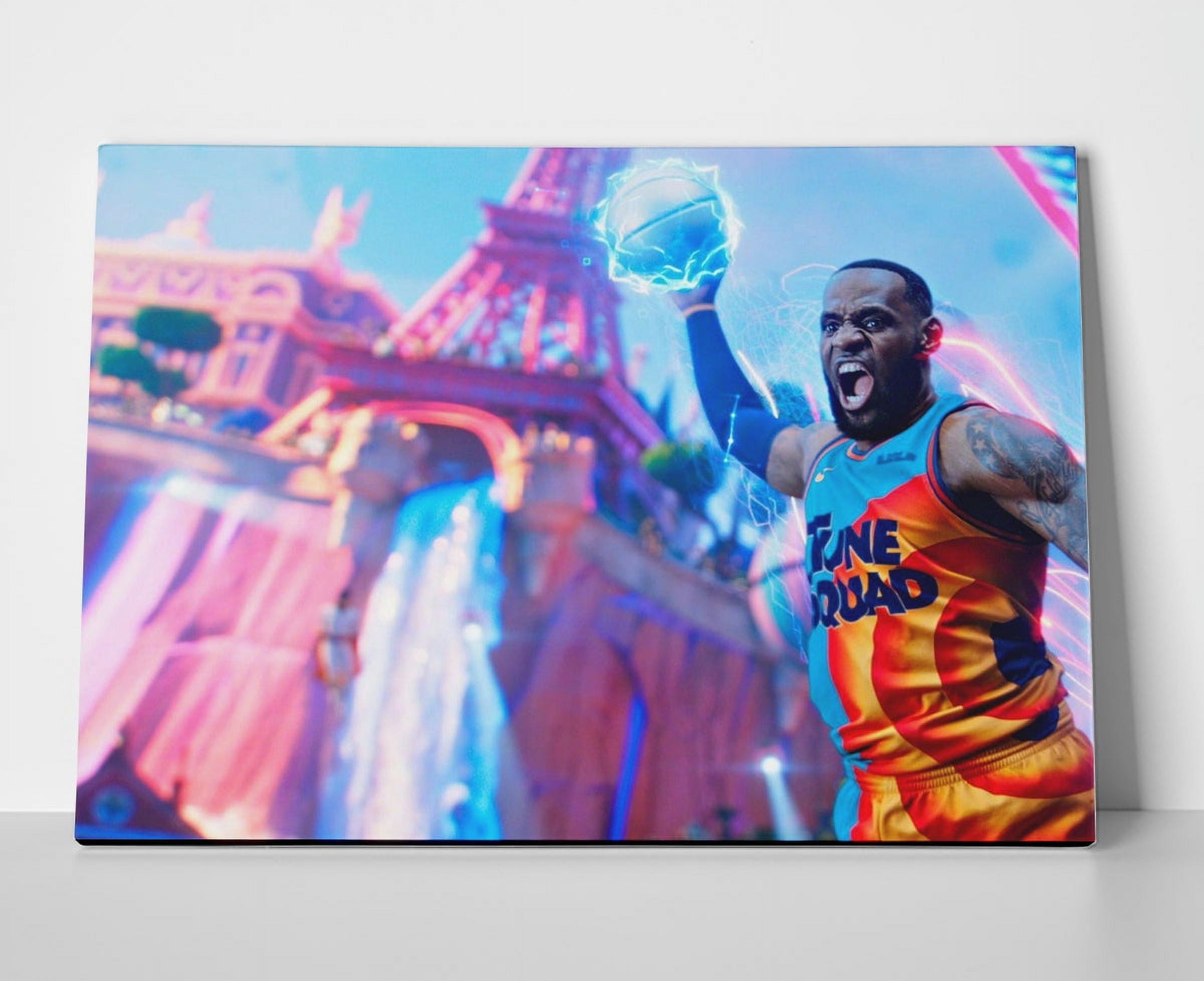 Lebron James Space Jam Poster or Wrapped Canvas - Walmart.com