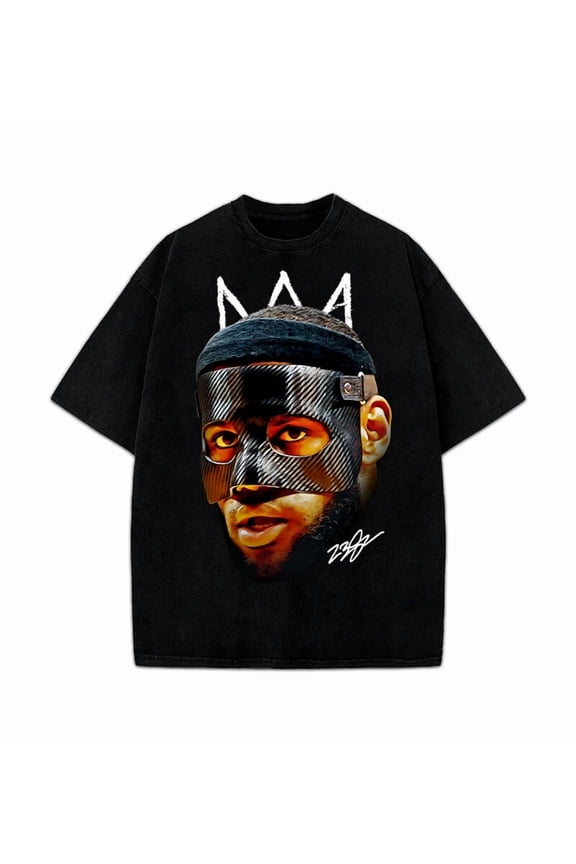 Lebron Mask Basketball Graphic T-Shirt, King Sports Fan Tee