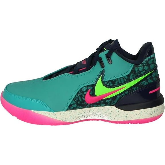 Lebron NXXT Gen AMPD Basketball Shoes (FJ1566-300, Dusty Cactus/Midnight Navy/Fierce Pink/Green Strike) Size 11