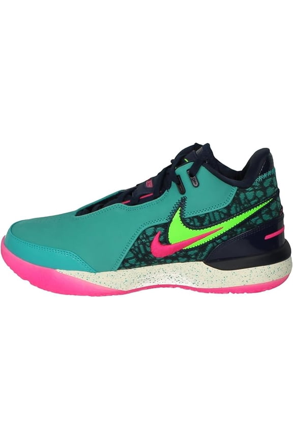 Lebron NXXT Gen AMPD Basketball Shoes (FJ1566-300, Dusty Cactus/Midnight Navy/Fierce Pink/Green Strike) Size 11