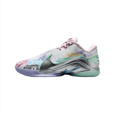 Lebron XXII Currency Basketball Shoes (FZ1097-100, White/Green Glow/Pink Foam/Baltic Blue) Size 11.5