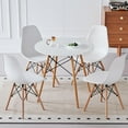 Lecafur HL 5Piece Round Dining Table Set for 4, Kitchen Table Chairs