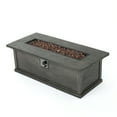 thumbnail image 1 of Lecanto Outdoor 50,000 BTU Lightweight Concrete Rectangular Fire Pit (No Tank Holder), Gray Wood Pattern, 1 of 13
