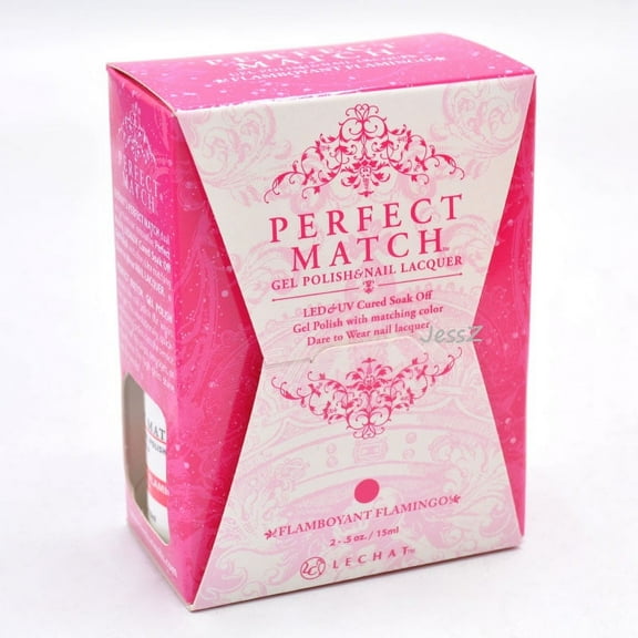 Lechat Perfect Match Soak-Off Gel Polish + Matching Nail Polish Colorful Moments Collection PMS253 Flamboyant Flamingo