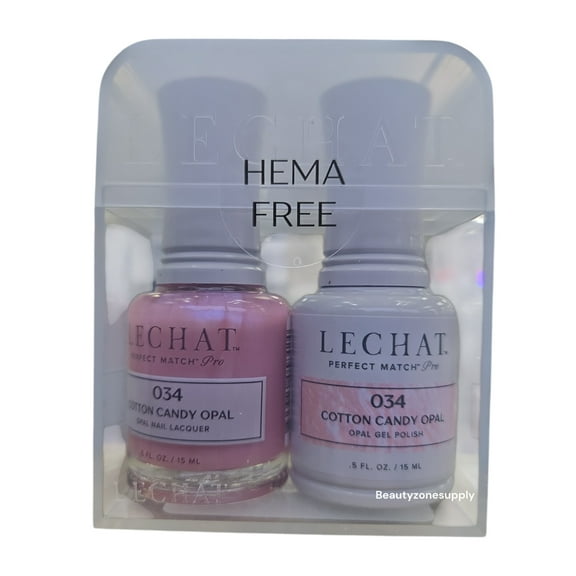 Lechat Perfect match Pro Gel  Lacquer HEMA free Cotton Candy Opal PROD034