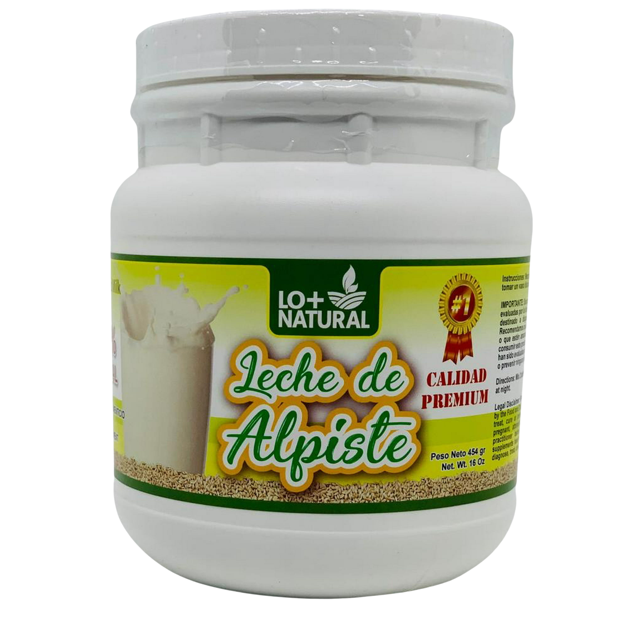 Leche de Alpiste (454g) Canary Seed Milk / 100% Natural Suplemento Alimenticio LO+NATURAL - image 1 of 9