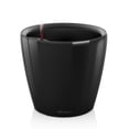 thumbnail image 1 of Lechuza USA 11" Glossy Black Round Classico Planter with Water Reservoir, 1 of 9