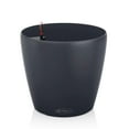 thumbnail image 1 of Lechuza USA 17" Matte Black Classico Round Outdoor Planter with Water Reservoir, 1 of 6