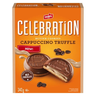 Leclerc Celebration Cappuccino Truffle Cookies, 240g/8.5 oz