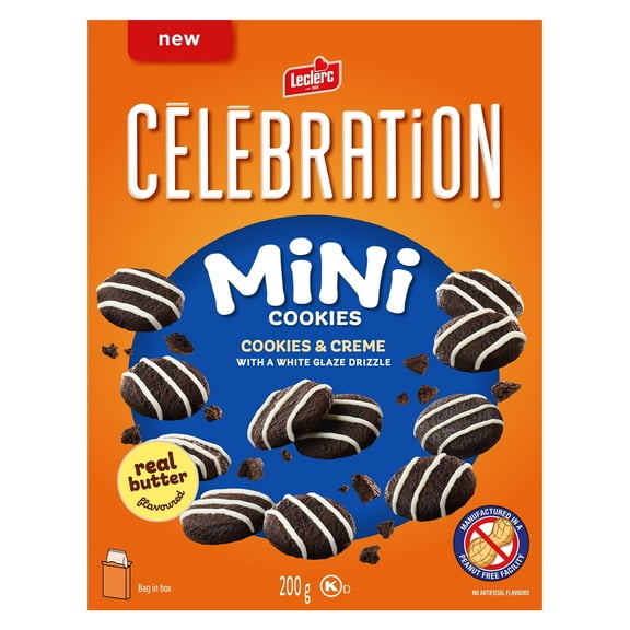 Leclerc Celebration Cookies & Creme Mini Cookies, 200g/7.05 oz