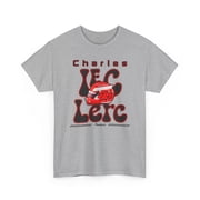 Maglietta Unisex Charles Leclerc 16 Graphics Nera Per Fan Della Formula 1, Racing Tee