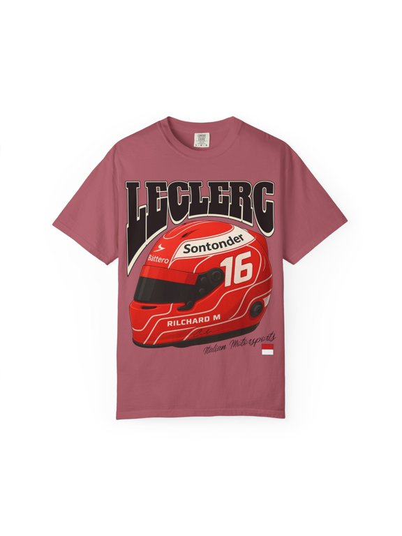 Leclerc Inspired T-Shirt | Monaco Streetwear Racing Unisex Tee (Crimson, M)